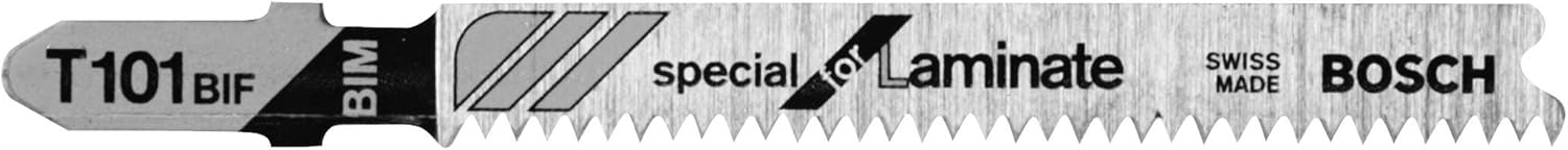 Bosch 3" 14TPI BIM SCROLLING JIGSAW BLADE FOR LAMINATE FLOORING (5PK) T101BIF