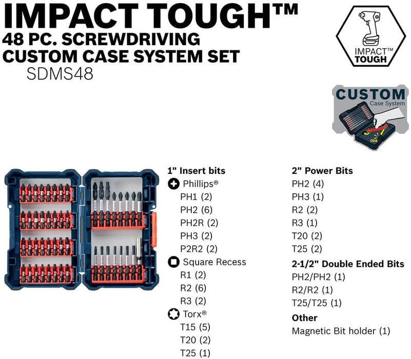Bosch DRIVEN 48PC SCREW DRIVING SET SDMSD48