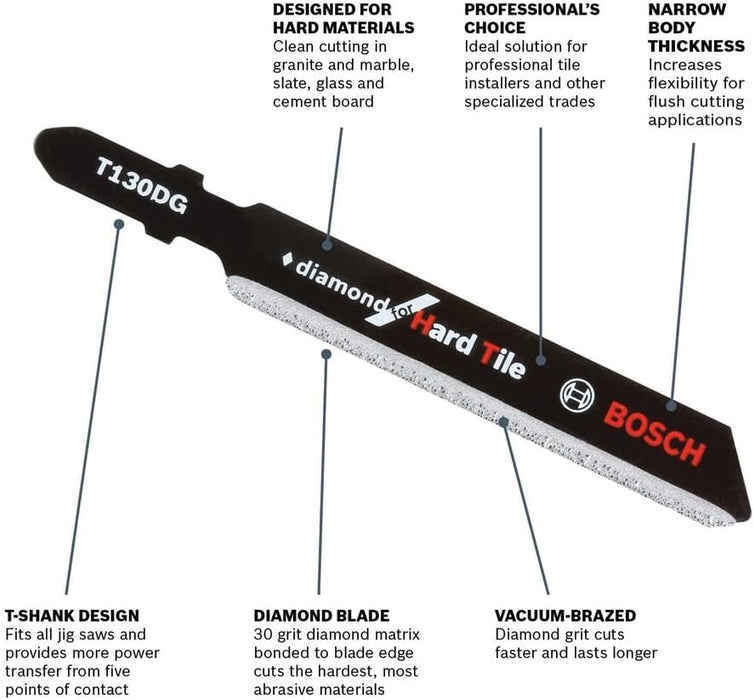 Bosch T130DG 3-1/4" D GRIT JIG SAW BLADE T130DG