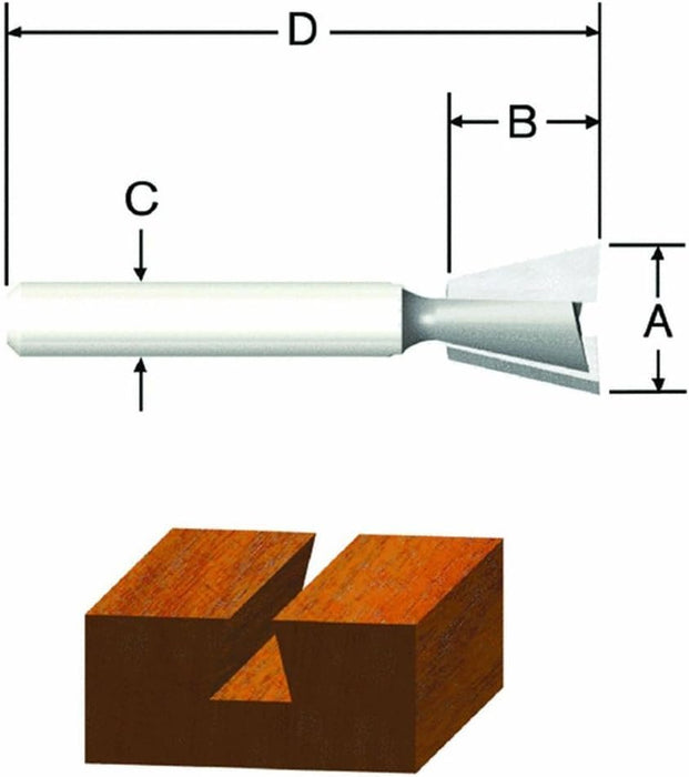 Bosch 23113 CT 3/8 X 9 DEG DOVETAIL 2F 1/4S 23113