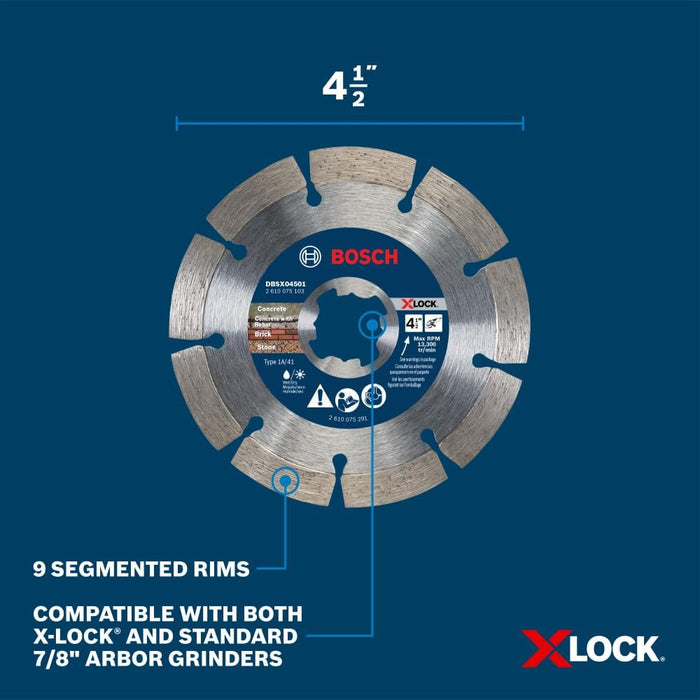 Bosch 10" STANDARD DIAMOND BLADE SEGMENTED RIM 7/8" & 5/8" ABORS DBS1001