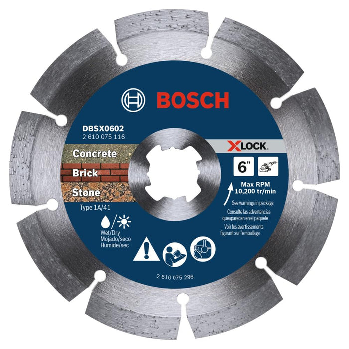 Bosch 6"  XLOCK PREMIUM DIAMOND BLADE SEGMENTED RIM DBSX0602