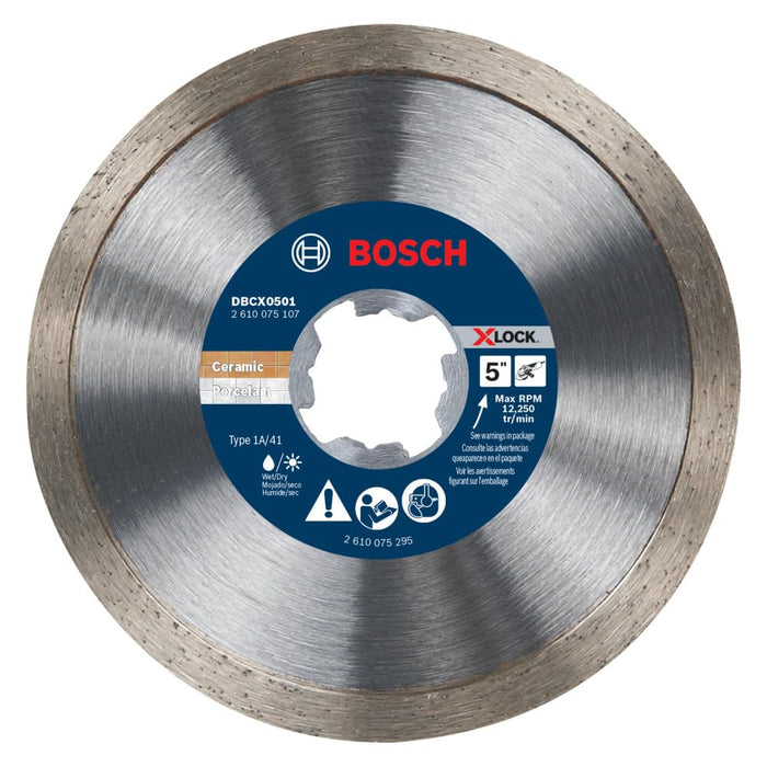 Bosch 5"  XLOCK STANDARD DIAMOND BLADE CONTINUOUS RIM DBCX0501