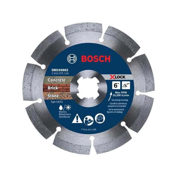 Bosch 6"  XLOCK PREMIUM DIAMOND BLADE SEGMENTED RIM DBSX0602