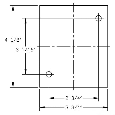 MT-RSR Western Rubber Arm Pad - 4 1/2" x 3 3/4" Rectangular (Pack of 4) 6513-4