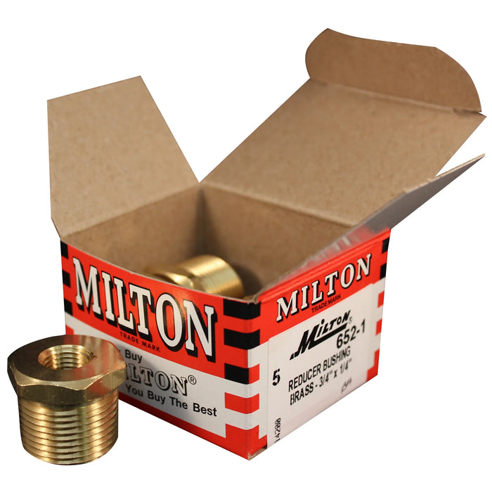 Milton 652-1 3/4" MNPT x 1/4" FNPT Hose Reducer Bushing (Box of 5)