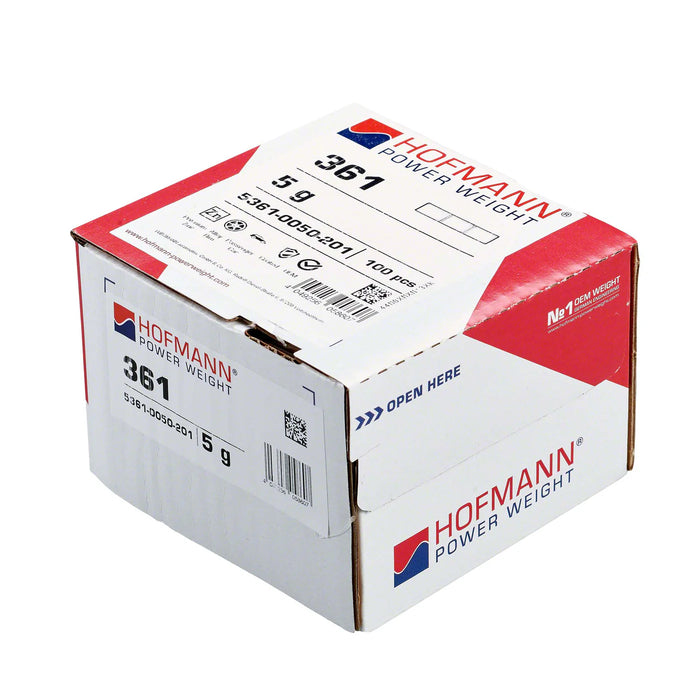 MT-RSR Adhesive Wheel Weight - HPW Type 361 - 5g - Box of 100 WW-WG-361-05
