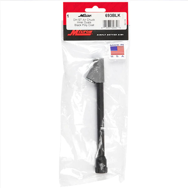 Milton 693BLK Dual Foot Straight Lock-On Chuck Matte Black Poly Finish, 1/4" FNPT