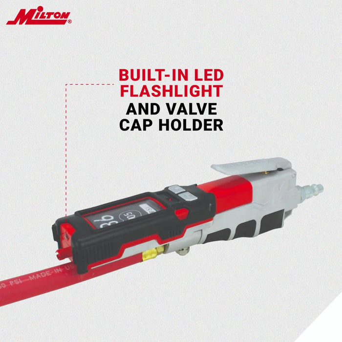 Milton s-580eKIT Precision Digital Tire Inflator & Pressure Gauge (0-160 PSI), Extreme ± 0.05% Accuracy s-580e