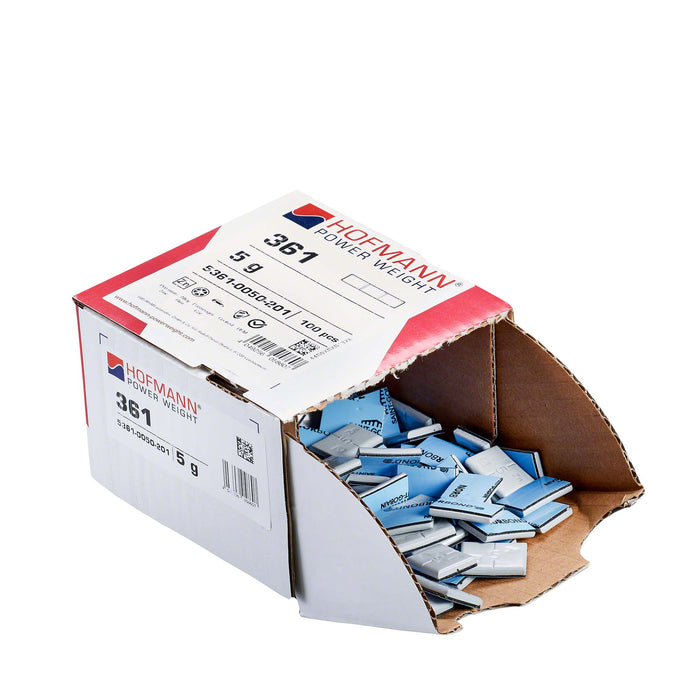 MT-RSR Adhesive Wheel Weight - HPW Type 361 - 5g - Box of 100 WW-WG-361-05