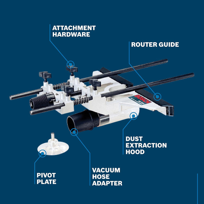 Bosch DELUXE ROUTER GUIDE W/10 MM RODS & 100 MM ROD SPACING RA1054