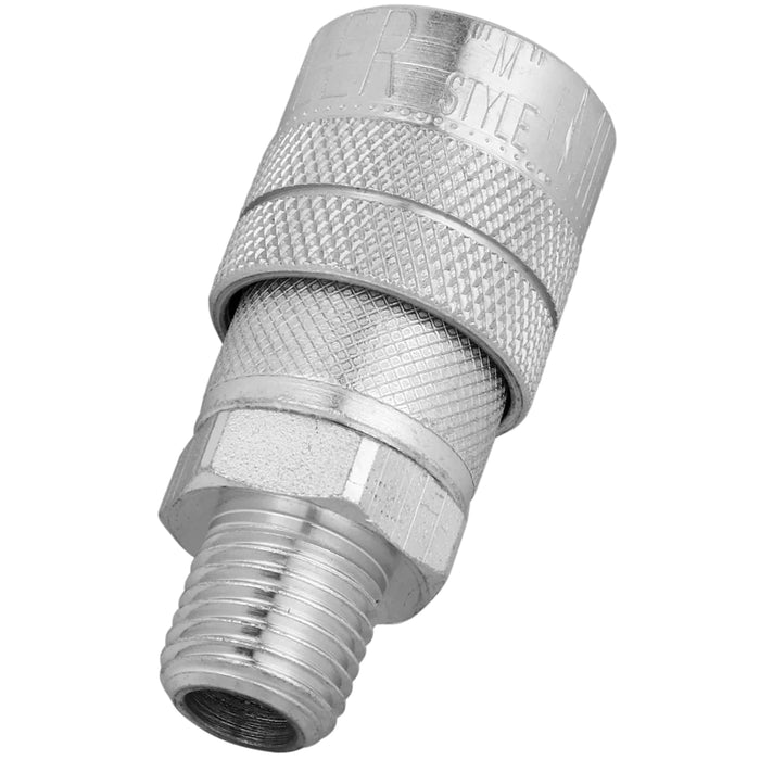 Zeeline S-716W - Milton® 1/4" MNPT Industrial Interchange (M-STYLE®) Quick-Connect Steel Coupler (Sold Individually)