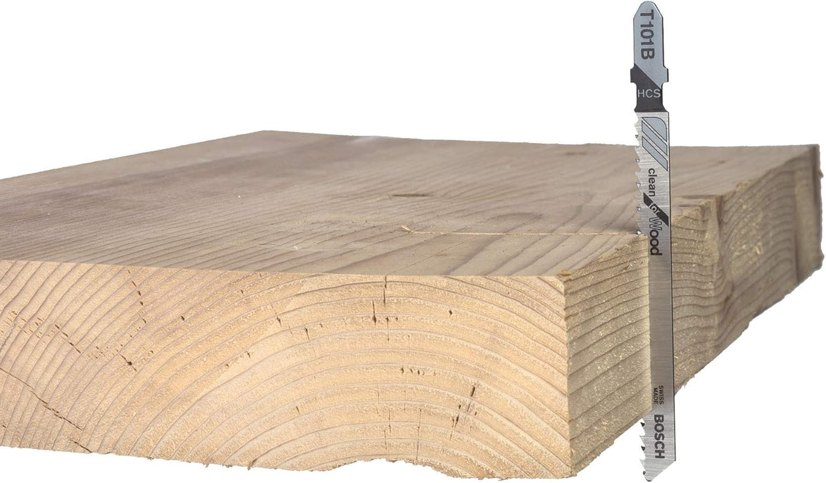 Bosch 4", 6TPI, HCS T-SHANK JIGSAW BLADE  (3 PK) T144D3