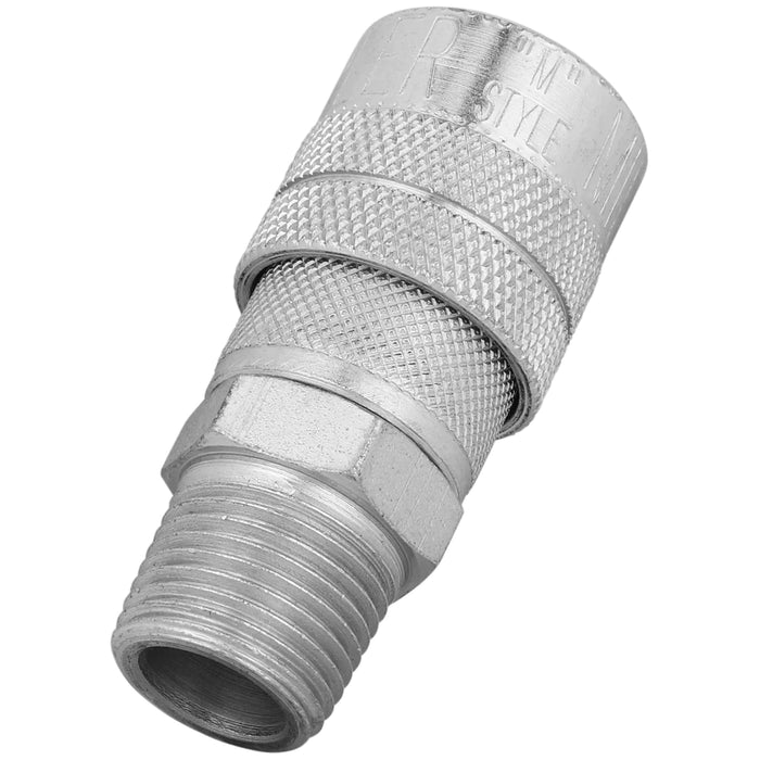 Zeeline S-719W - Milton® 3/8" Steel (M-STYLE®) Quick-Connect Steel Coupler, Male (Sold Individually)