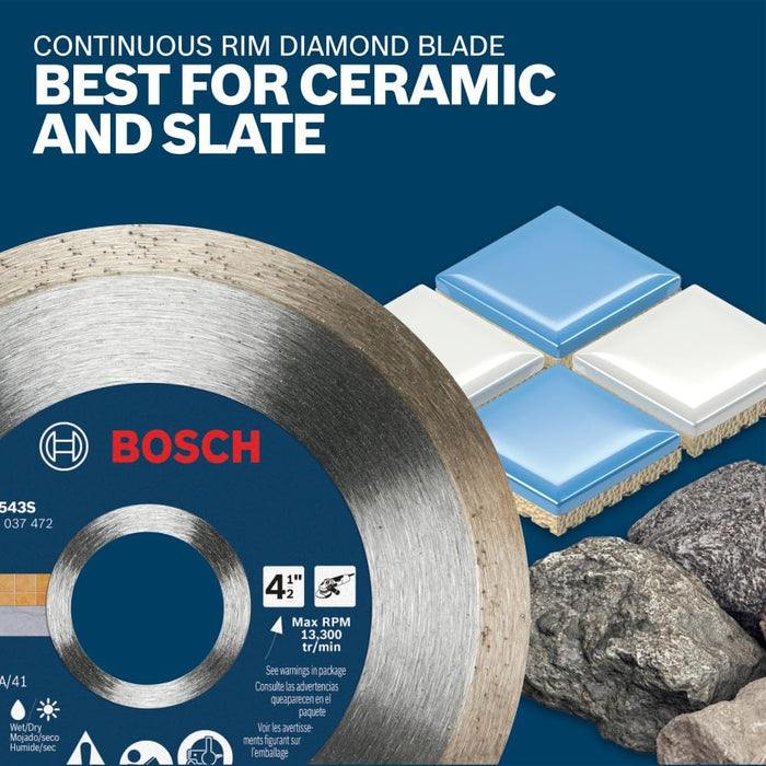 Bosch 3-Piece 4.5" Diamond Wheel Set (Turbo, Continuous, and Segmented Wheels) DB045S3