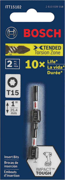 Bosch DRIVEN IMPACT T15 1" 2PK ITDT15102