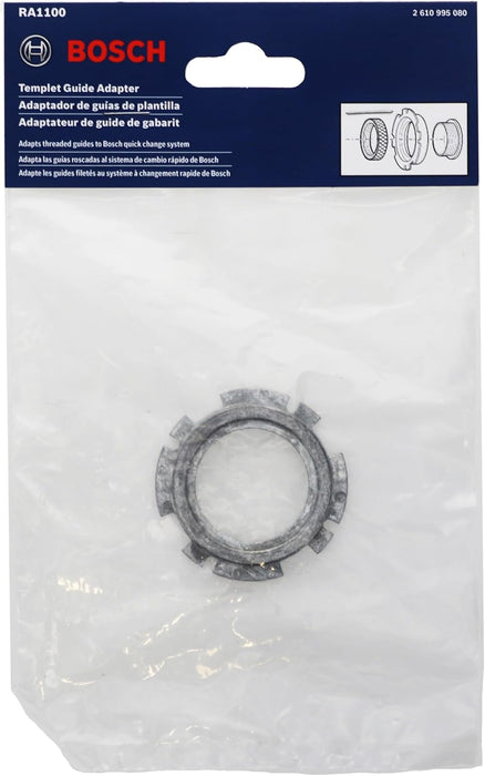 Bosch ADAPTER FOR THREADED TEMPLET GUIDES. WORKS WITH RA1126. RA1100