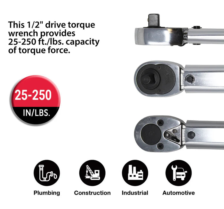MT-RSR 1/2IN. Torque Wrench 50-250FT./LBS. K-72102
