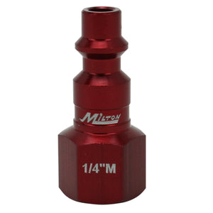 Milton 728MC-20 COLORFIT® Plugs (M-STYLE®, Red) - 1/4" NPT (Box of 20)