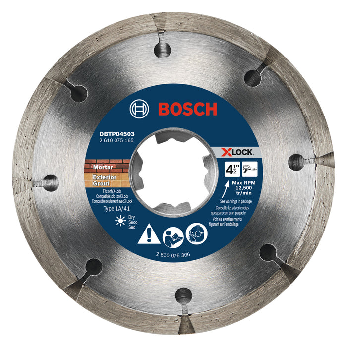 Bosch 4.5" X-LOCK PREM DIAMOND BLADE SDWCH 1/4" TUCKPOINTING DBTP04503