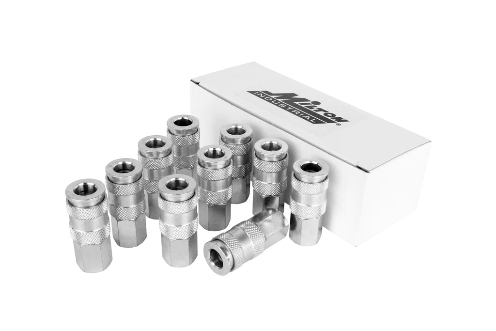 Zeeline 766ST - Milton® 3/8" FNPT High Flow (V-Style) Quick-Connect Steel Coupler (Box Of 10)