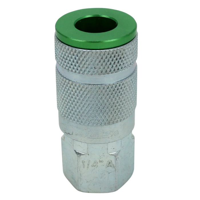 Milton 775AC COLORFIT® Couplers (A-Style, Green) - 1/4" NPT (Box of 10)