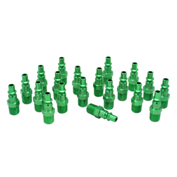 Milton 777AC-20 COLORFIT® Plugs (A-Style, Green) - 1/4" NPT Male (Box of 20)