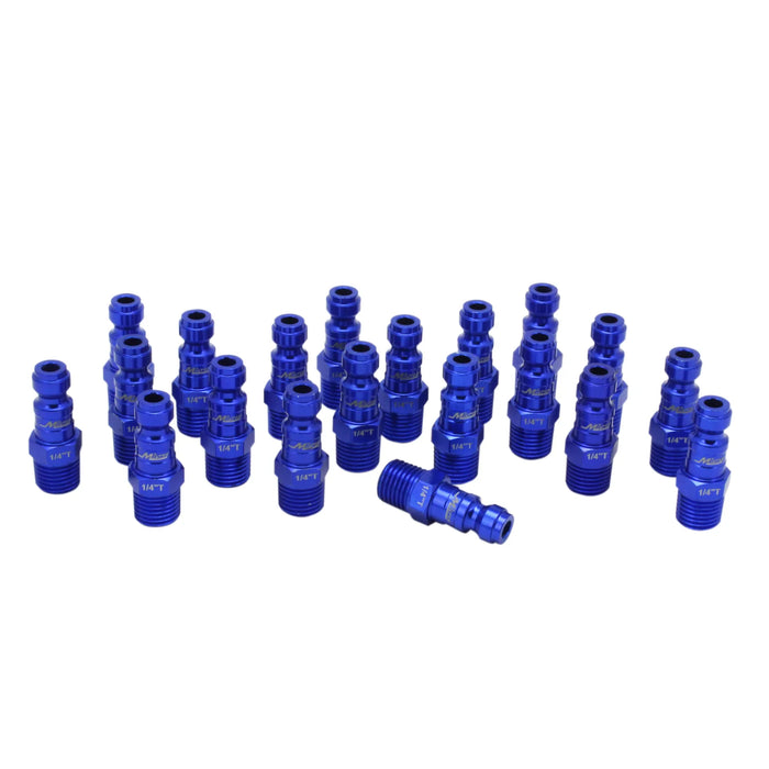 Milton 783TC-20 COLORFIT® Plugs (T-Style, Blue) - 1/4" NPT Male (Box of 20)