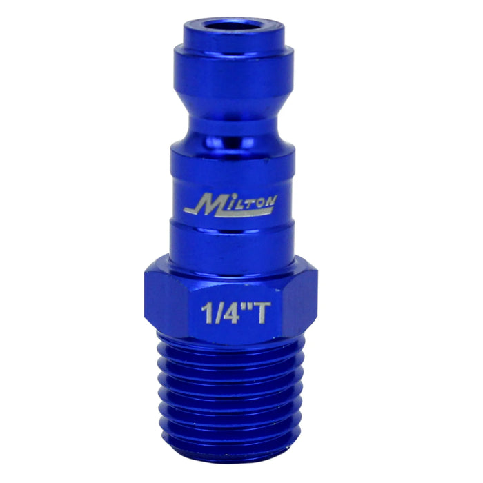 Milton 783TC-20 COLORFIT® Plugs (T-Style, Blue) - 1/4" NPT Male (Box of 20)