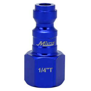 Milton 784TC-20 COLORFIT® Plugs (T-Style, Blue) - 1/4" NPT Female (Box of 20)