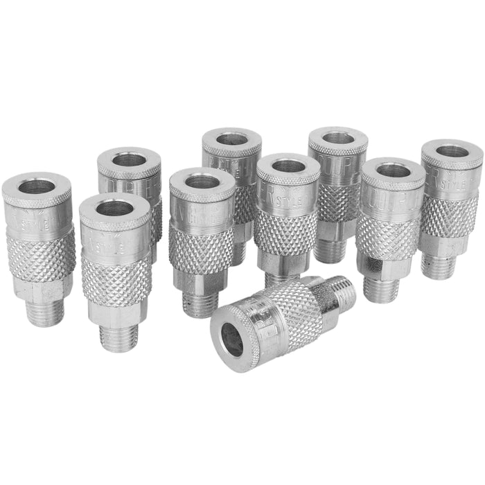 Zeeline 786ST - Milton® 1/4" Steel (T-Style) Quick-Connect Male Steel Coupler (Box Of 10)