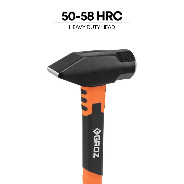 Groz 14" Blacksmith Hammer with Fiberglass Handle, 4 lb. 36563
