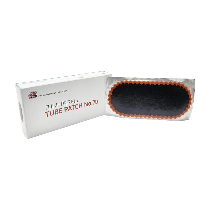MT-RSR Rema 7B Tube Patch, 6" x 2" Oval, Red Edge (10 bx) REM-7B