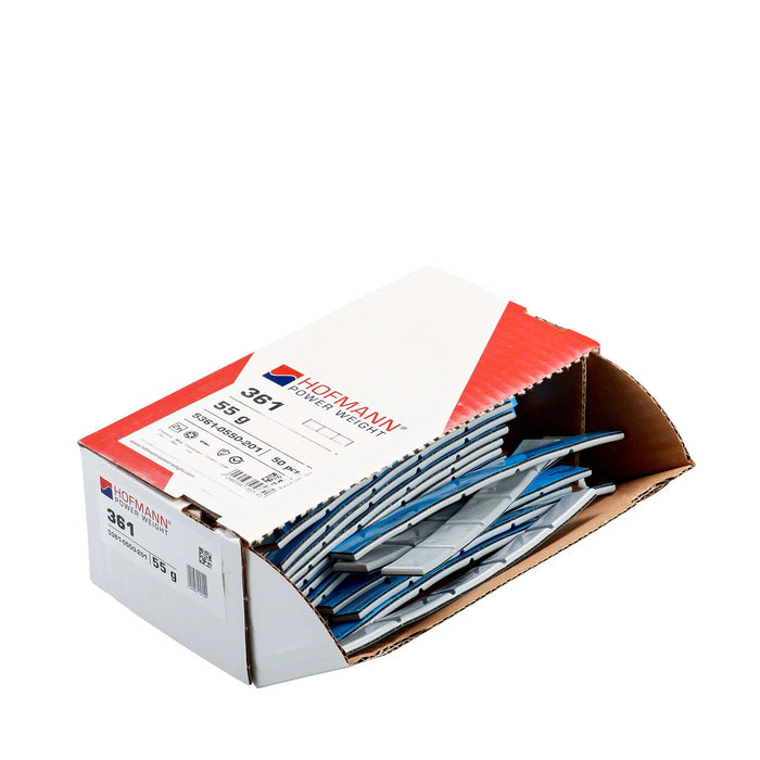 MT-RSR Adhesive Wheel Weight - HPW Type 361 - 55g - Box of 50 WW-WG-361-55