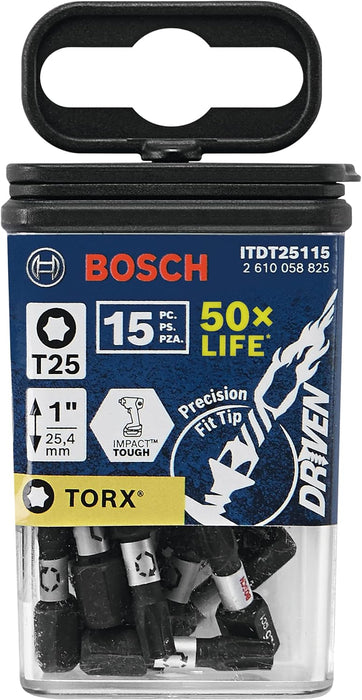 Bosch DRIVEN IMPACT T25  1" 15PK ITDT25115