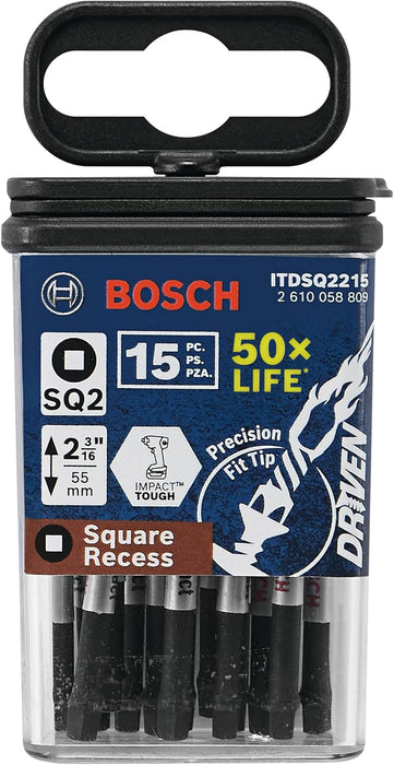 Bosch DRIVEN IMPACT SQ2  2" 15PK ITDSQ2215