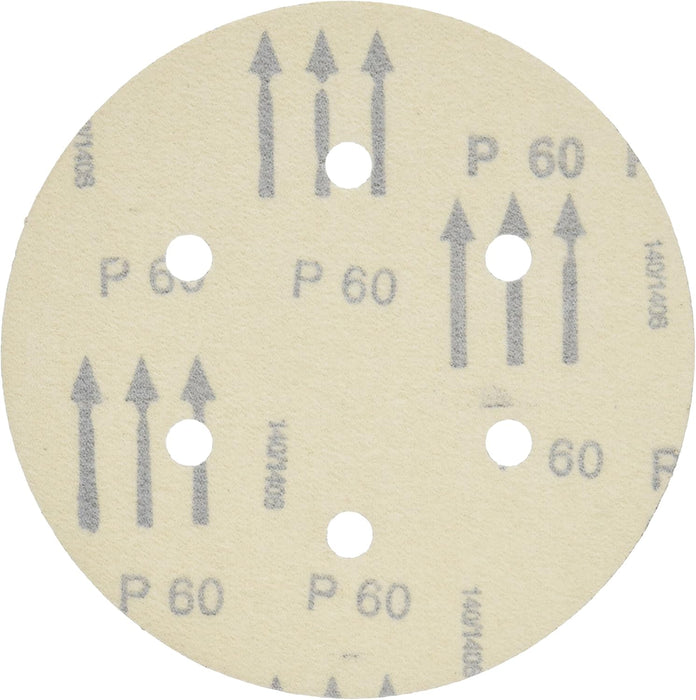 Bosch 6" HOOK & LOOP SANDING DISC, 6-HOLE, RED, 60/120/240 ASSORTED GRITS  (6 PK) SR6R000