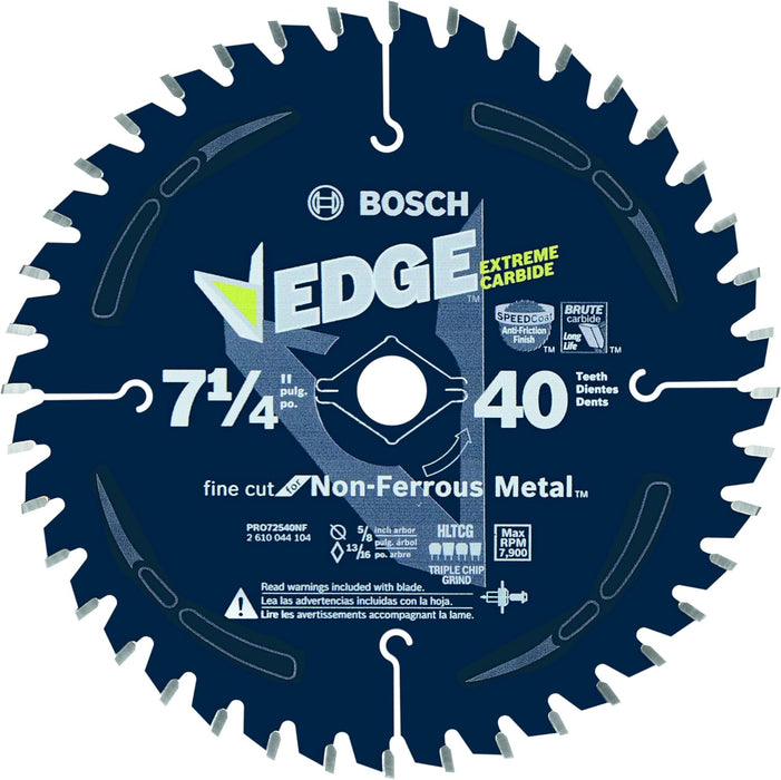 Bosch 7 1/4" 40T NON FERROUS BLADE PRO72540NF