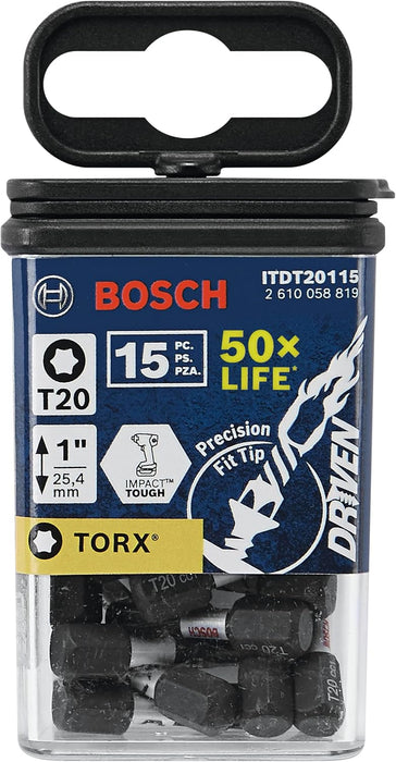 Bosch DRIVEN IMPACT T20  1" 15PK ITDT20115