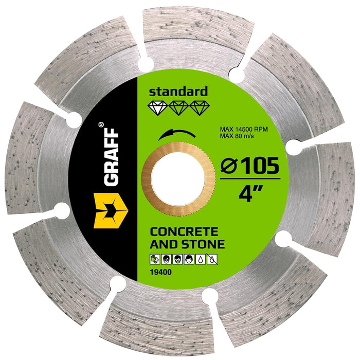Bosch 4" STANDARD DIAMOND BLADE CONTINUOUS RIM 7/8" & 5/8" ARBORS DBC0401