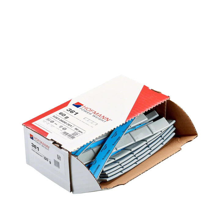 MT-RSR Adhesive Wheel Weight - HPW Type 361 - 60g - Box of 50 WW-WG-361-60