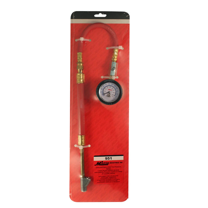 Milton 951 Extended Reach Dial Pressure Gauge 0-160 PSI