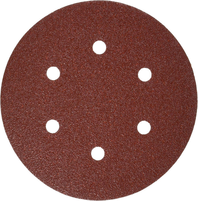 Bosch 6" HOOK & LOOP SANDING DISC, 6-HOLE, RED, 60/120/240 ASSORTED GRITS  (6 PK) SR6R000