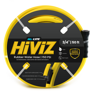 BluBird Ag-Lite HiViZ Rubber Water Hose 3/4" X 100'-Yellow ALHV34100