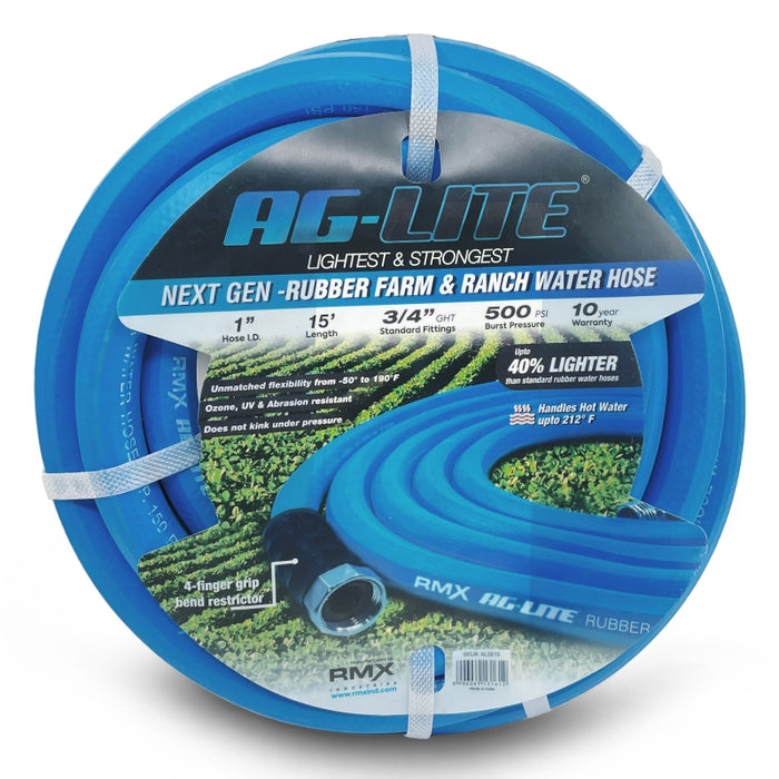 BluBird AG-Lite Rubber Water Hose Assembly 1" x 15' ALONE15