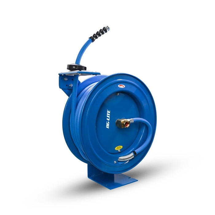 BluBird AG-Lite Rubber Water Hose Reel Heavy Duty Single Arm Assembly 3/4" x 50' ALWRHD3450