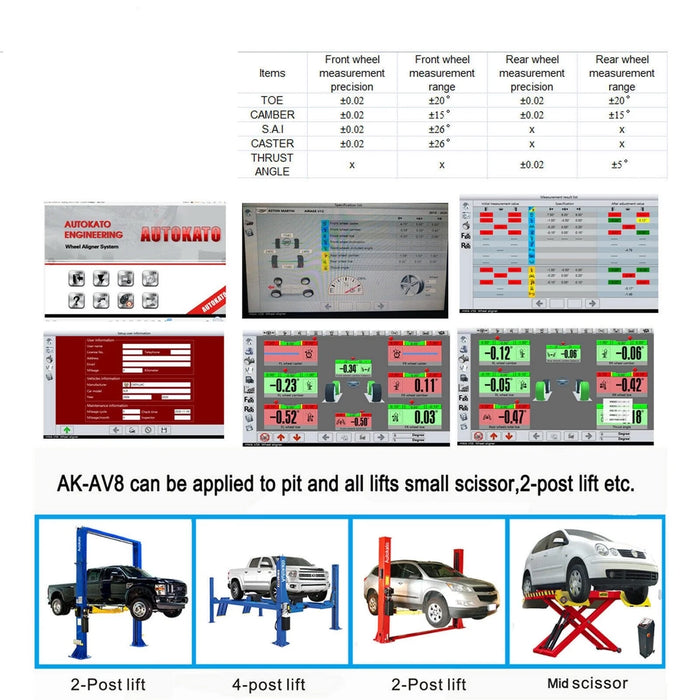 Katool AK-AV8 3D Wheel Alignment System