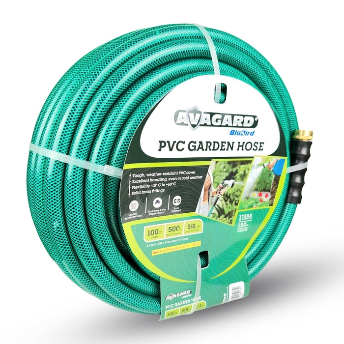 BluBird Avagard PVC Water Hose Assembly 5/8" x 100' AVGPV58100