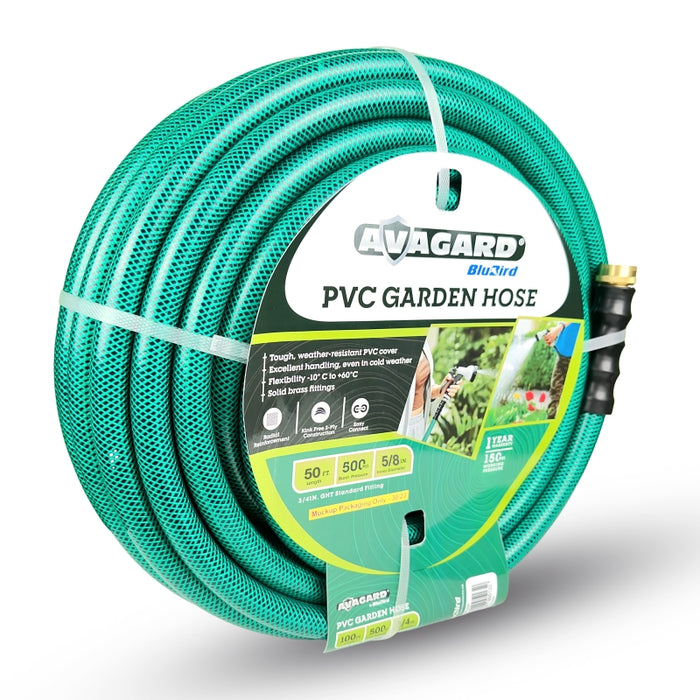 BluBird Avagard PVC Water Hose Assembly 5/8" x 50' AVGPV5850