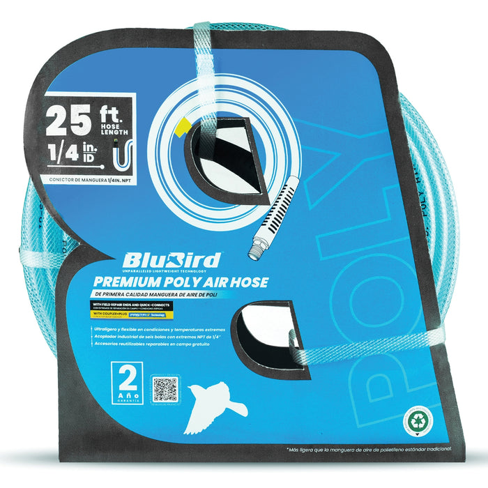 BluBird Poly Air Hose 1/4" X 25'-Blue-fastfix BBPU1425
